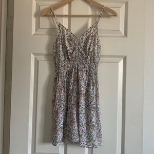 Summer floral spaghetti strap mini dress M preowned